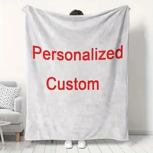 1pc Custom Digital Flannel Fleece Blanket - Unique Personalized Design, Ultra-Lightweight, Super-Soft, Warm and Cozy - Thoughtful Gift for Loved Ones, Perfect for Valentines Day, Indoor and Outdoor Use, Year-Round Comfort