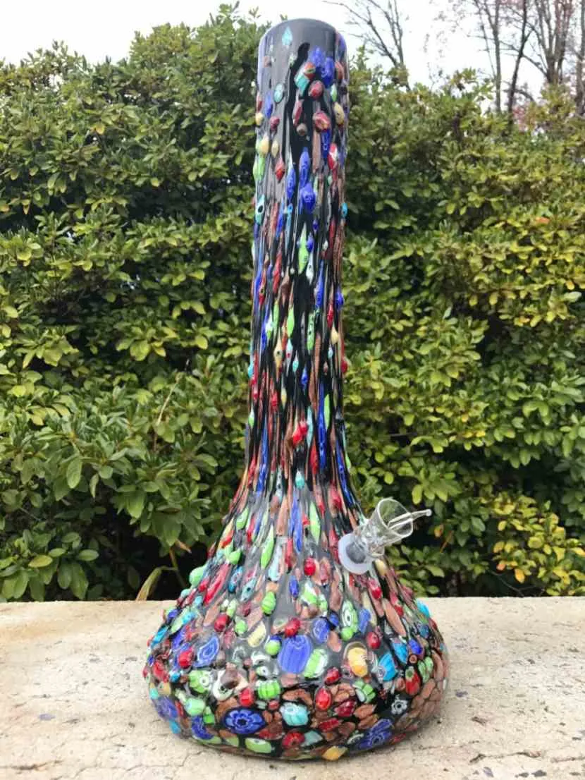 5 Pound 3D Milli Glass Bong GW3 Black