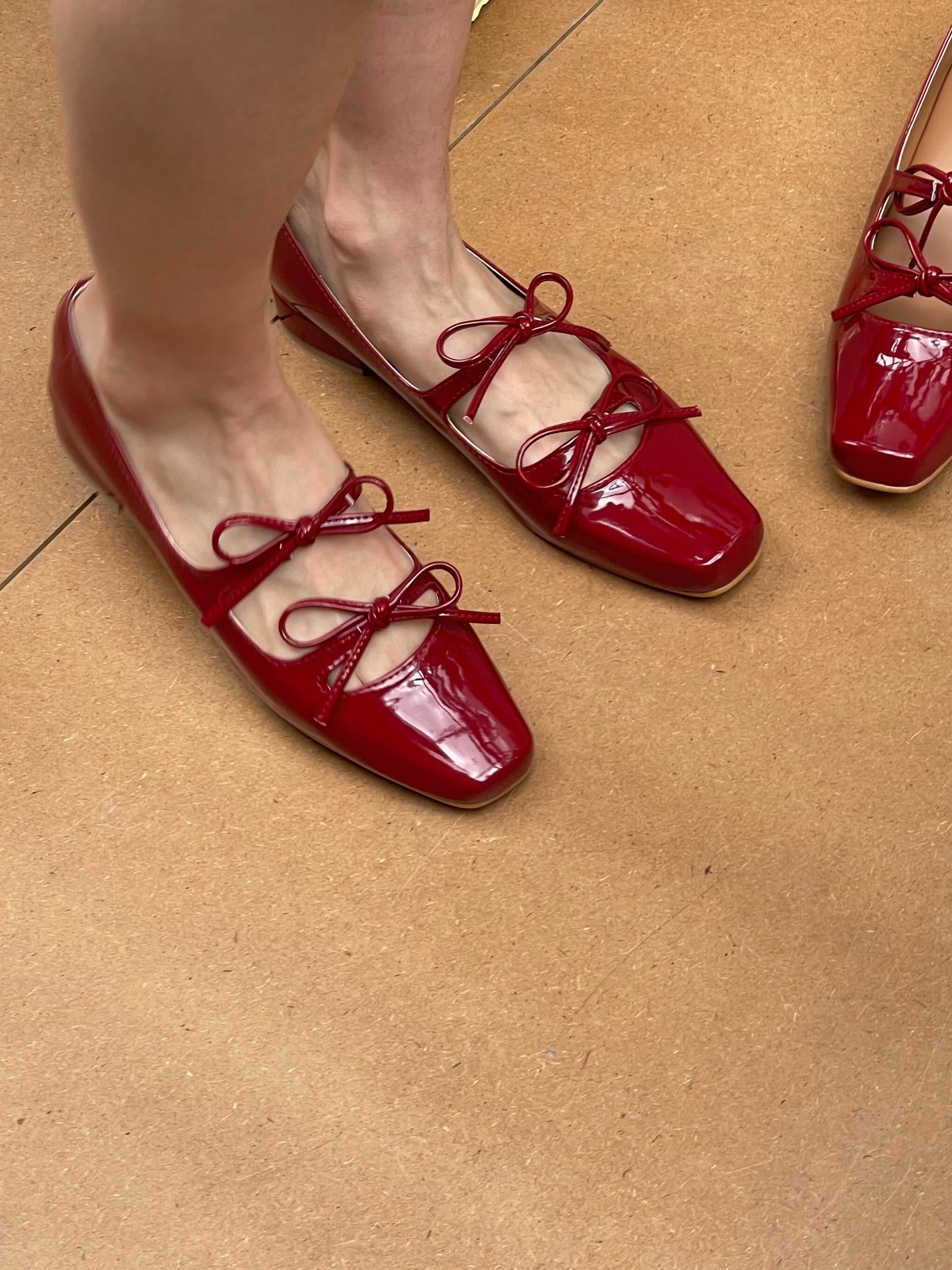 Agnes Mary Janes in Dark Burgundy (Patent)