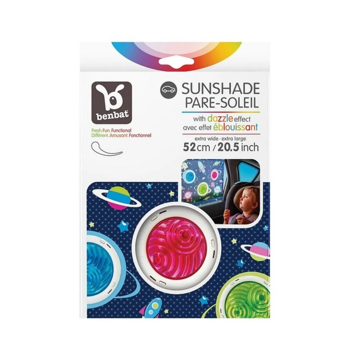 Benbat - Bubble Dream Square Car Sunshade