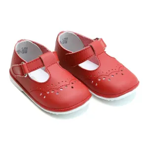 Birdie Red Leather Baby Mary Janes