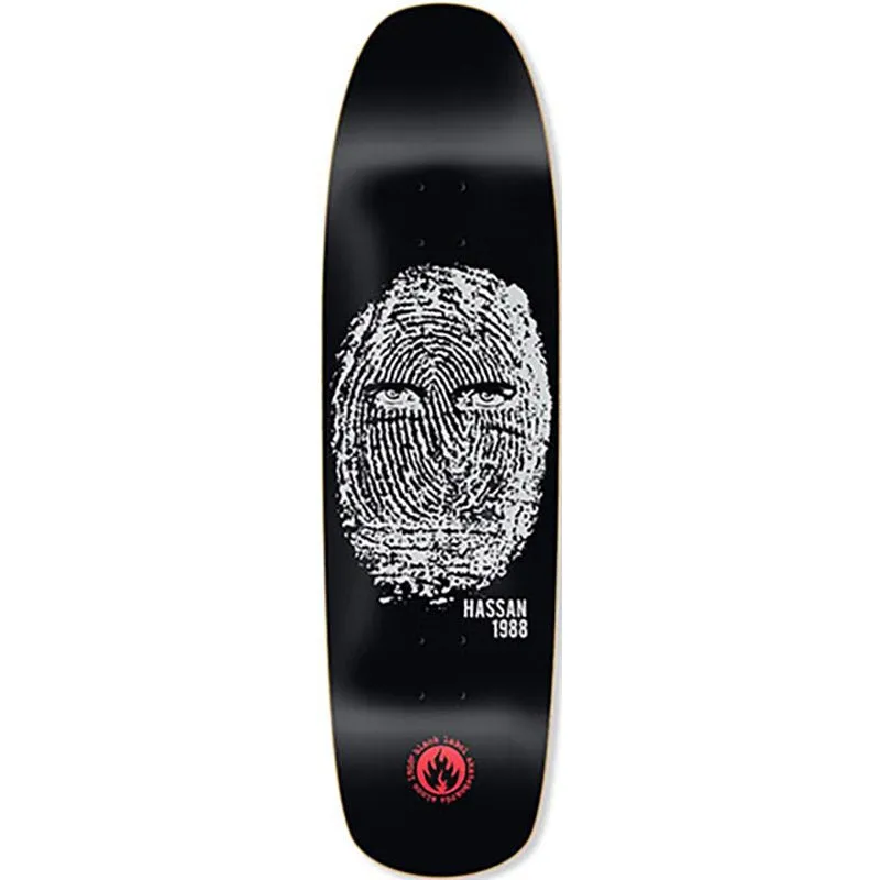 Black Label 8.88" Omar Hassan Thumbprint Shaped Skateboard Deck