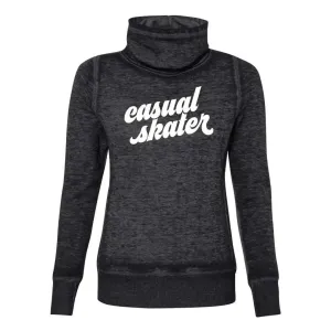 Casual Skater Cowl Neck Sweatshirt