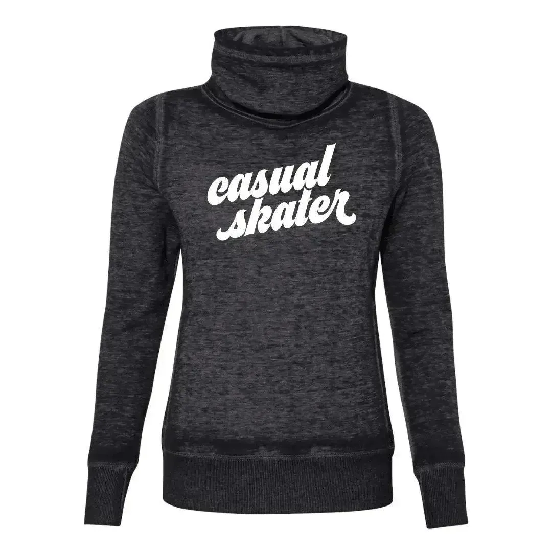 Casual Skater Cowl Neck Sweatshirt