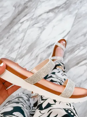 Champagne Stone Crystal Sandal