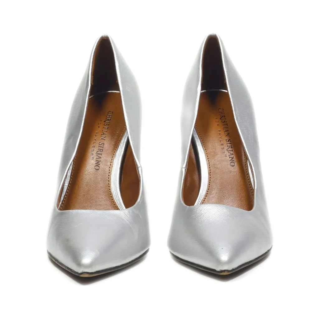 Christian Siriano High-Heel Shoes Leather Silver Colour For Women