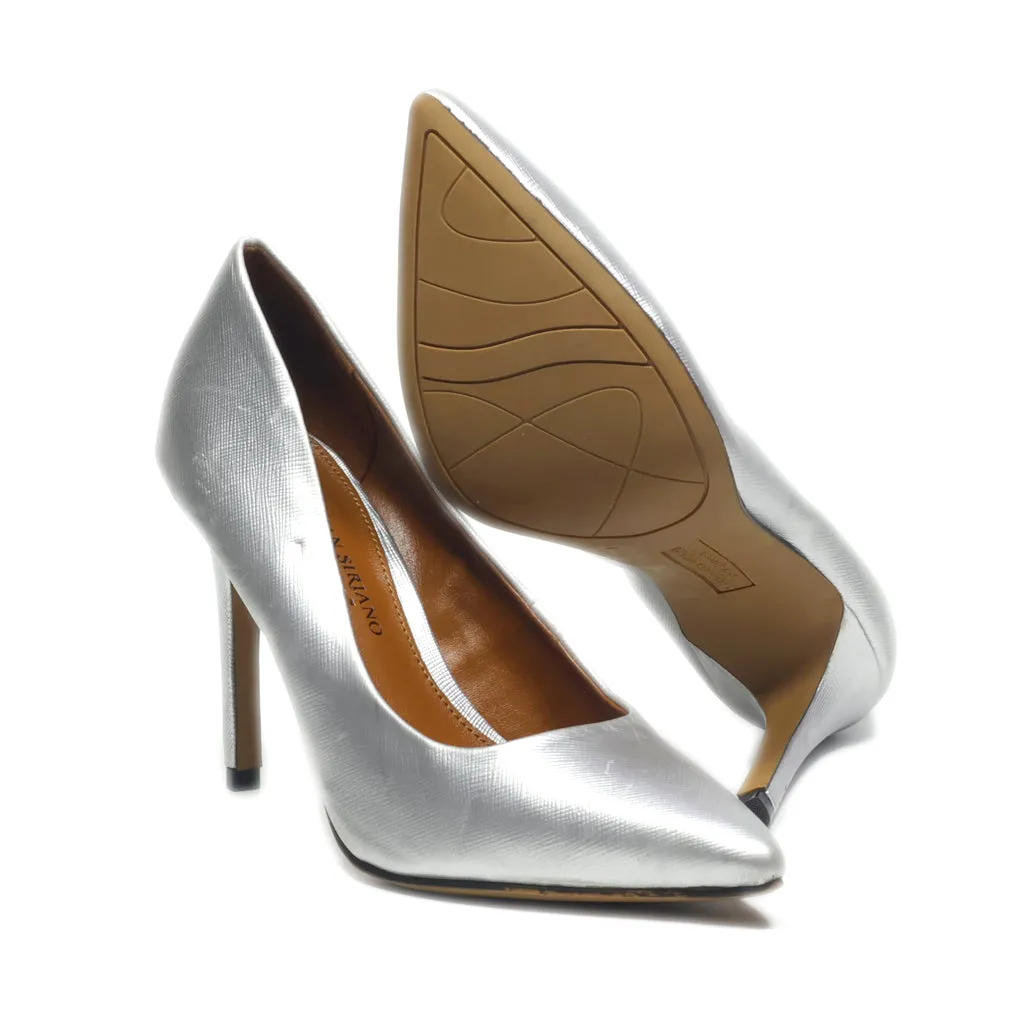 Christian Siriano High-Heel Shoes Leather Silver Colour For Women
