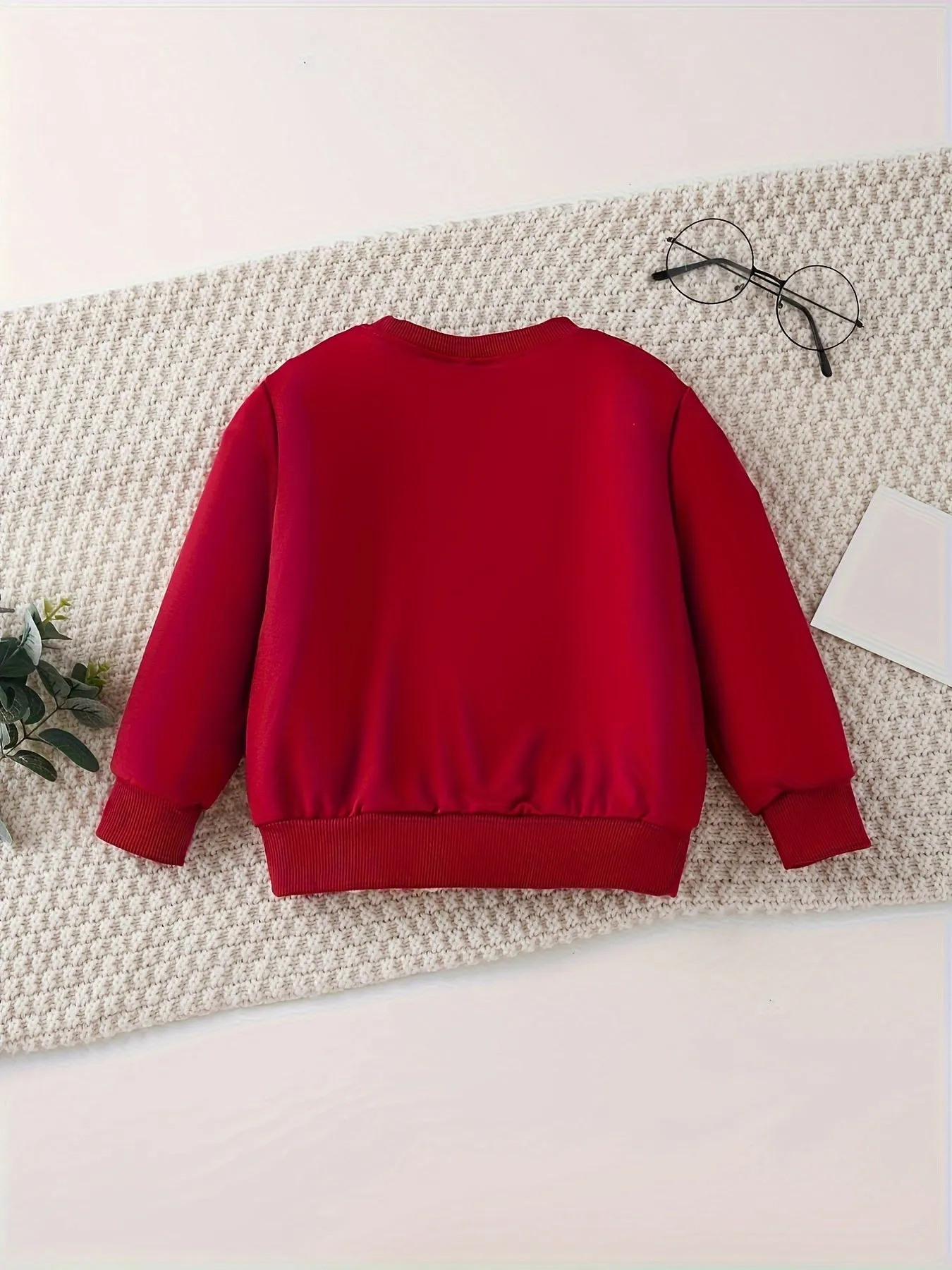 Christmas Gingerbread Print Girl's Long Sleeves Sweatshirt, Customized Name, Comfortable Soft Round Neck Top For Fall Winter Outdoor Play