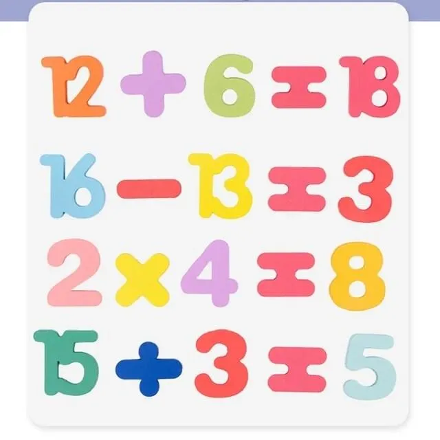 Colorful Alphabet & Number Wooden Puzzles - Learning Toys for Kids