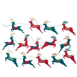 Colorful Reindeer Garland