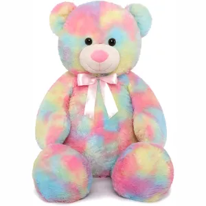 Colorful Teddy Bear Plush Toy, 39 Inches
