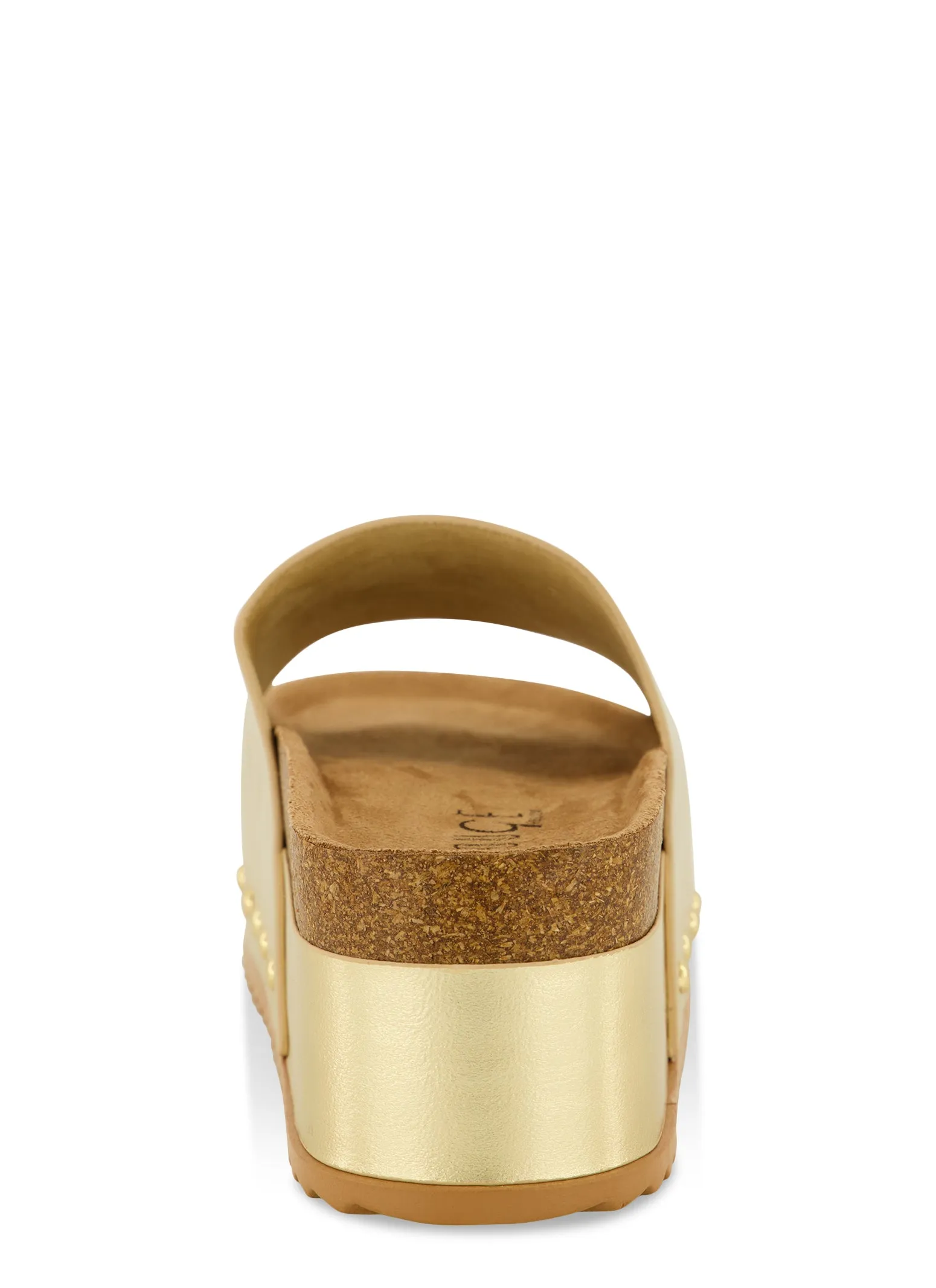 Cork Footbed Platform Slide Sandals