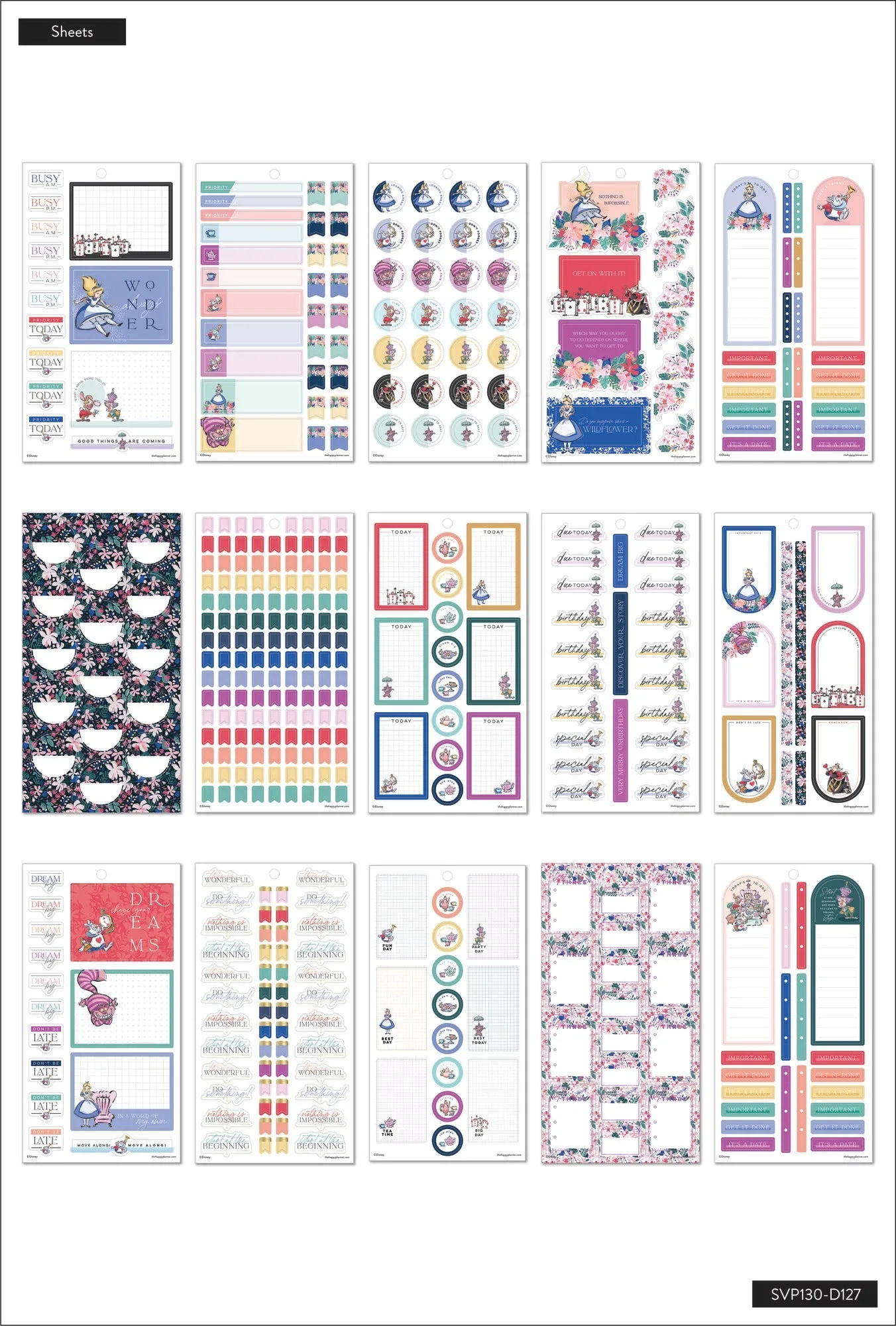 Disney© Alice in Wonderland Value Pack Stickers