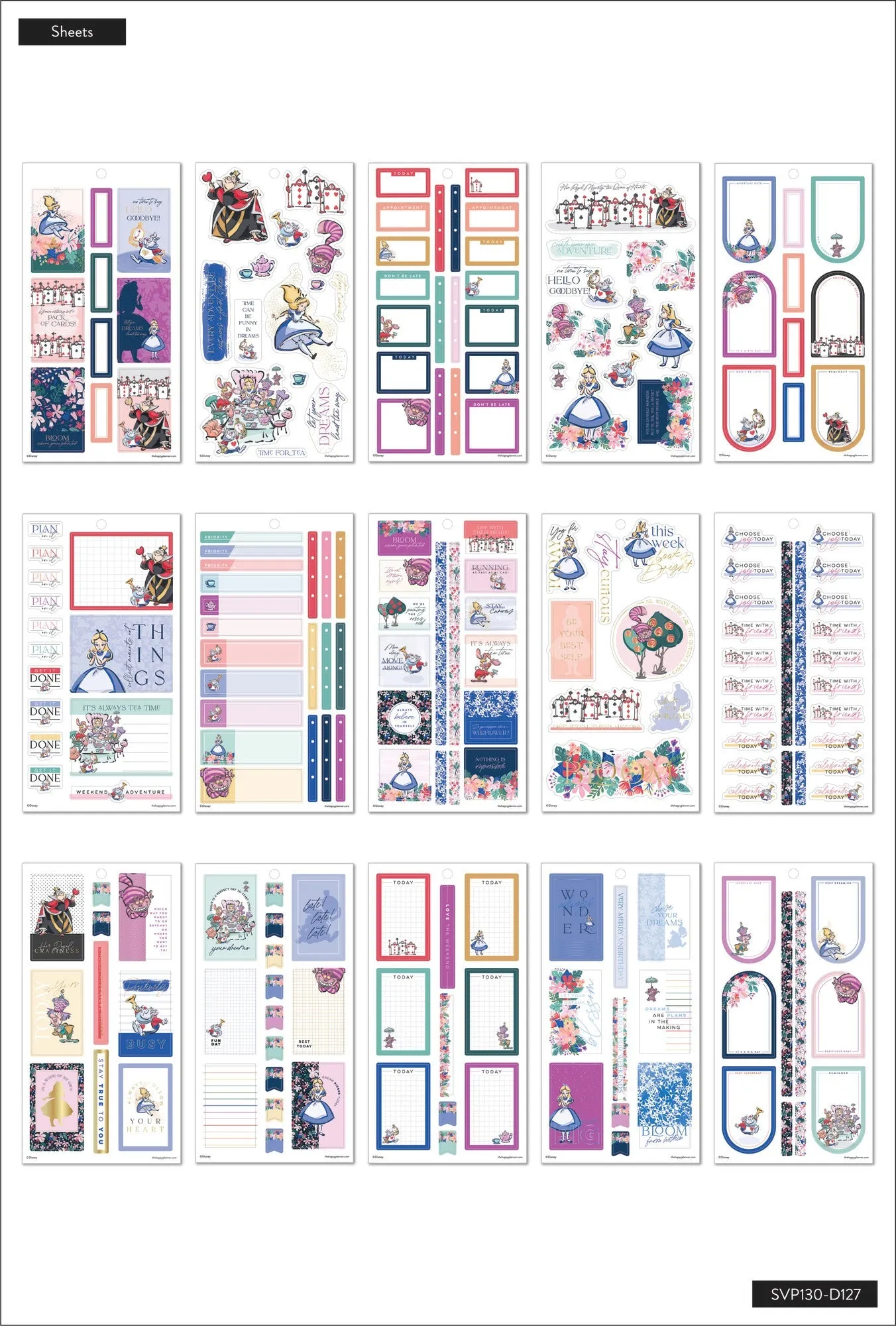Disney© Alice in Wonderland Value Pack Stickers