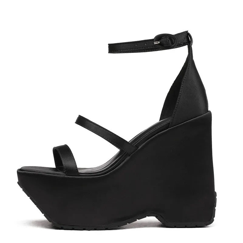 Elena Platform Wedge Strappy Sandals