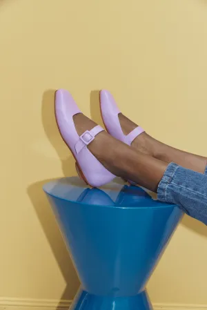 Eugenia Flat in Lilac Size 40