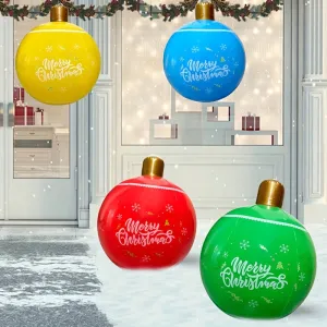 Extra-Large Inflatable Christmas Balloons - Vibrant, Durable, and Weather-Resistant Decorations for Indoor & Outdoor Holiday Ambiance, Perfect for Yard, Lawn, Porch, and Festive Celebrations