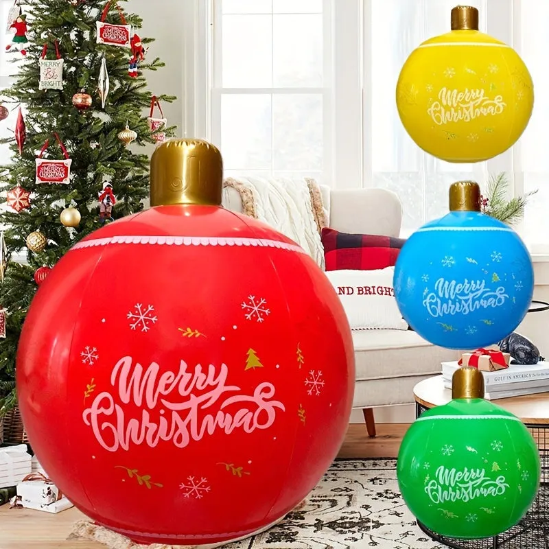Extra-Large Inflatable Christmas Balloons - Vibrant, Durable, and Weather-Resistant Decorations for Indoor & Outdoor Holiday Ambiance, Perfect for Yard, Lawn, Porch, and Festive Celebrations