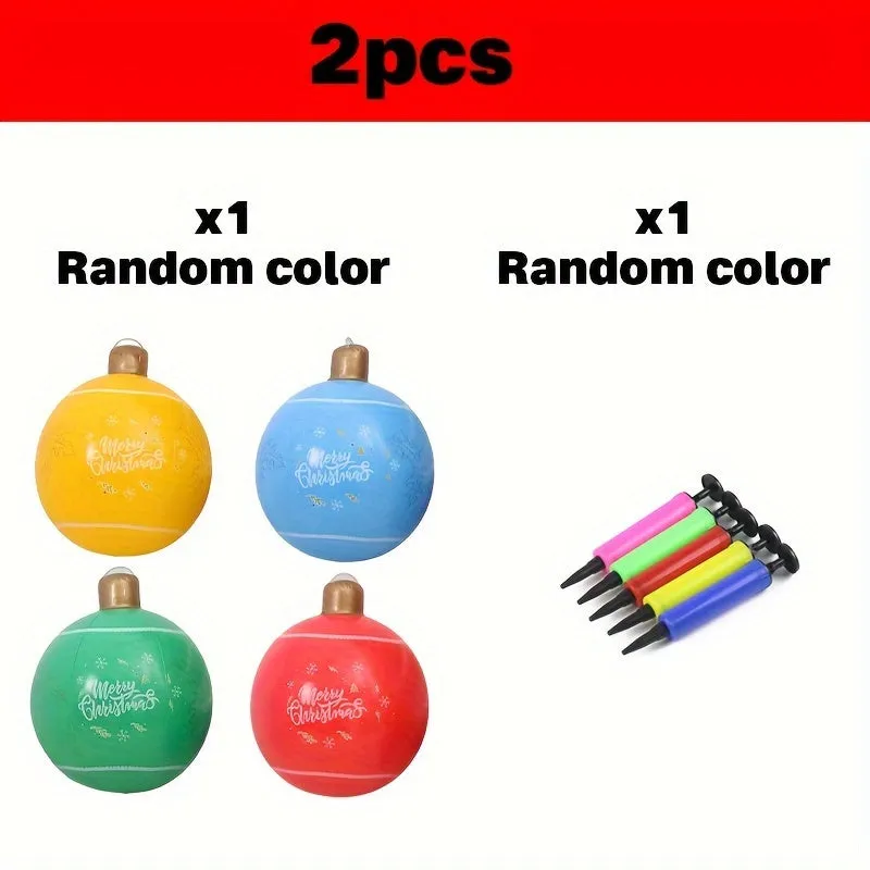 Extra-Large Inflatable Christmas Balloons - Vibrant, Durable, and Weather-Resistant Decorations for Indoor & Outdoor Holiday Ambiance, Perfect for Yard, Lawn, Porch, and Festive Celebrations