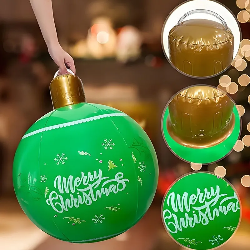 Extra-Large Inflatable Christmas Balloons - Vibrant, Durable, and Weather-Resistant Decorations for Indoor & Outdoor Holiday Ambiance, Perfect for Yard, Lawn, Porch, and Festive Celebrations