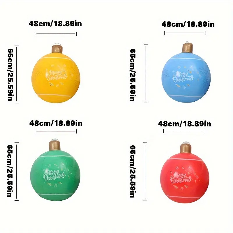Extra-Large Inflatable Christmas Balloons - Vibrant, Durable, and Weather-Resistant Decorations for Indoor & Outdoor Holiday Ambiance, Perfect for Yard, Lawn, Porch, and Festive Celebrations