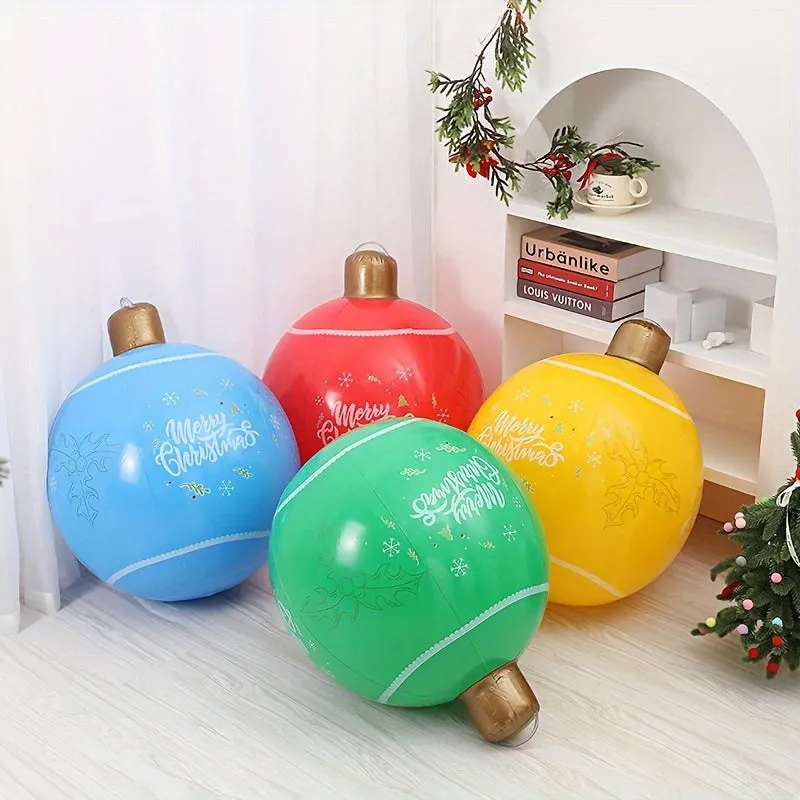 Extra-Large Inflatable Christmas Balloons - Vibrant, Durable, and Weather-Resistant Decorations for Indoor & Outdoor Holiday Ambiance, Perfect for Yard, Lawn, Porch, and Festive Celebrations