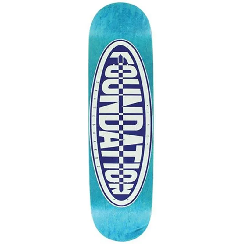Foundation 8.0" Team Oval Blue Skateboard Deck