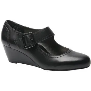 Havana Black Mary Jane Mid Heel Shoes