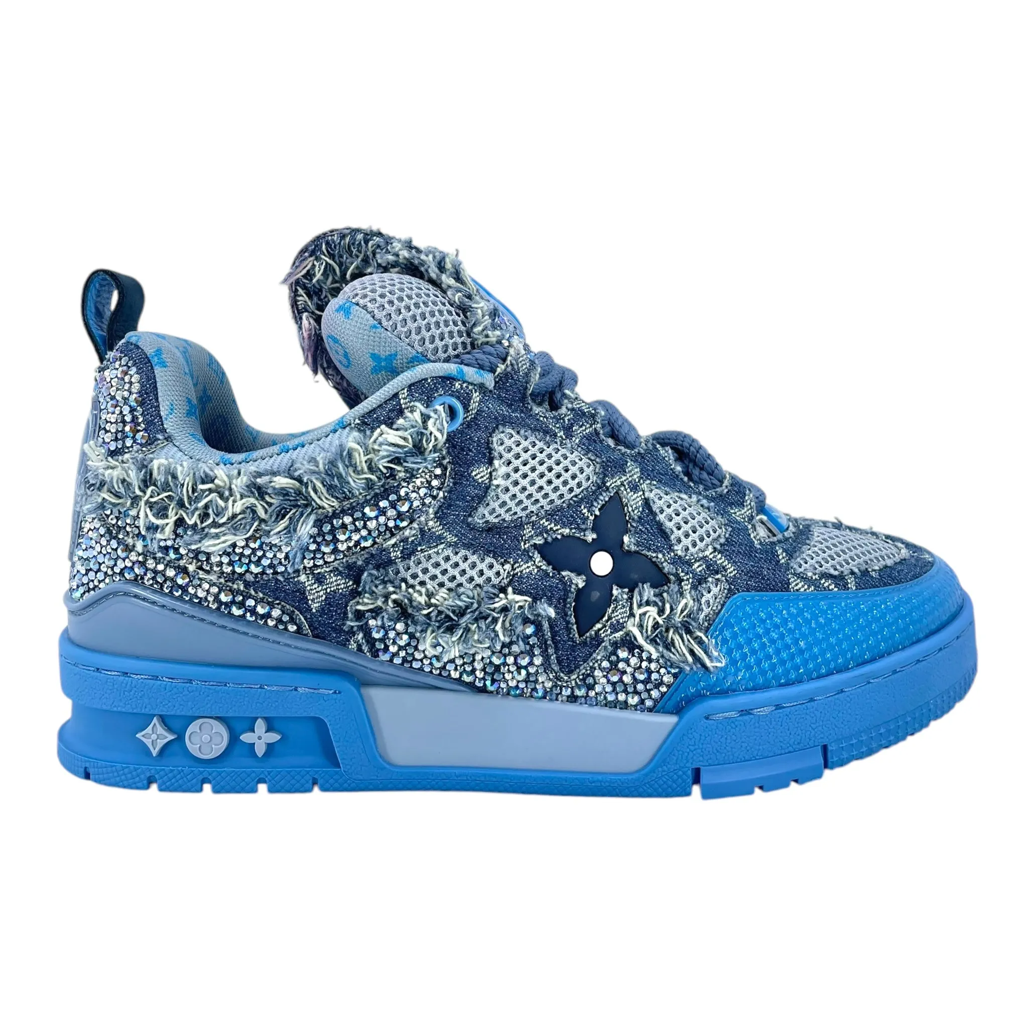 Louis Vuitton Skate Sneaker Blue Swarovski Monogram Pre-Owned