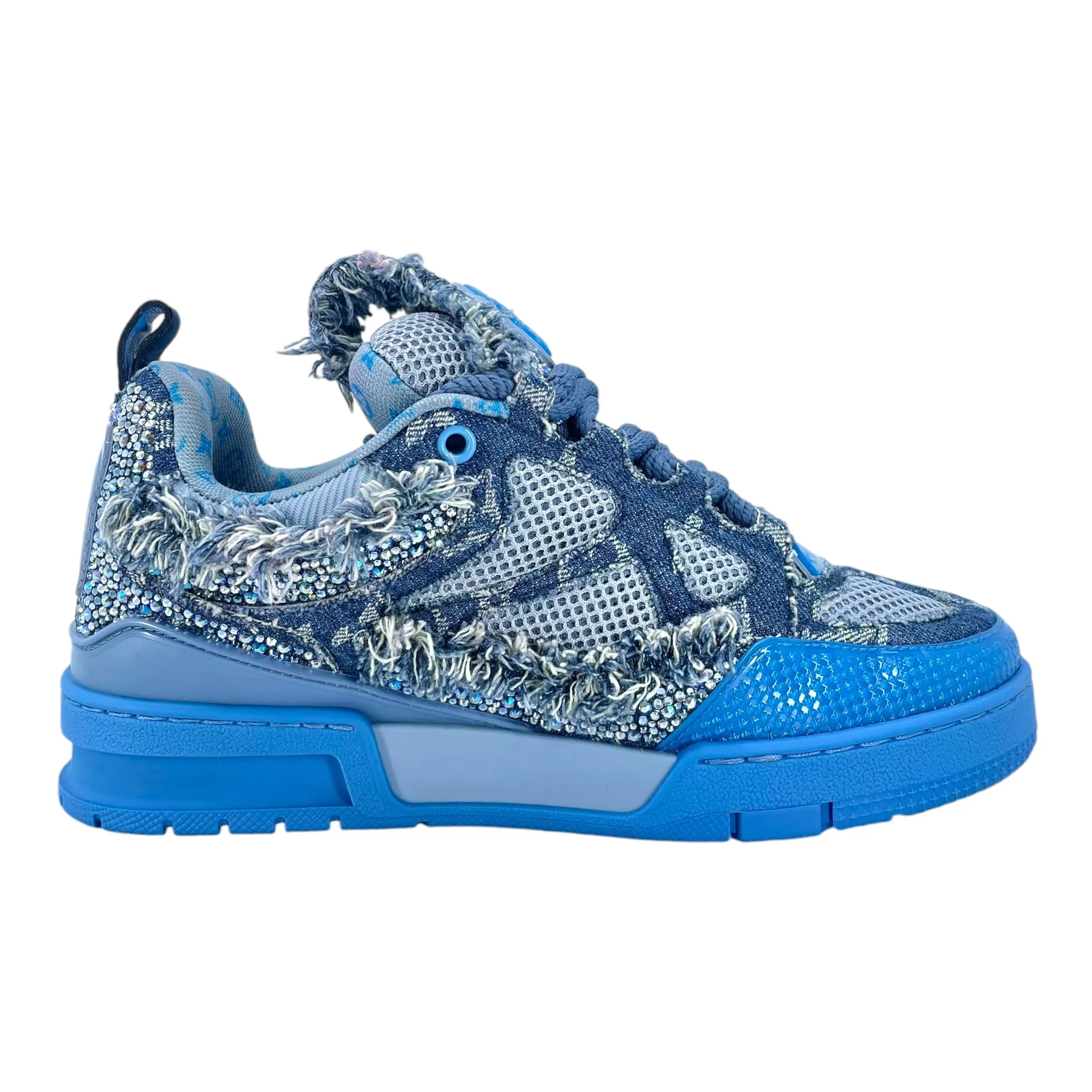 Louis Vuitton Skate Sneaker Blue Swarovski Monogram Pre-Owned
