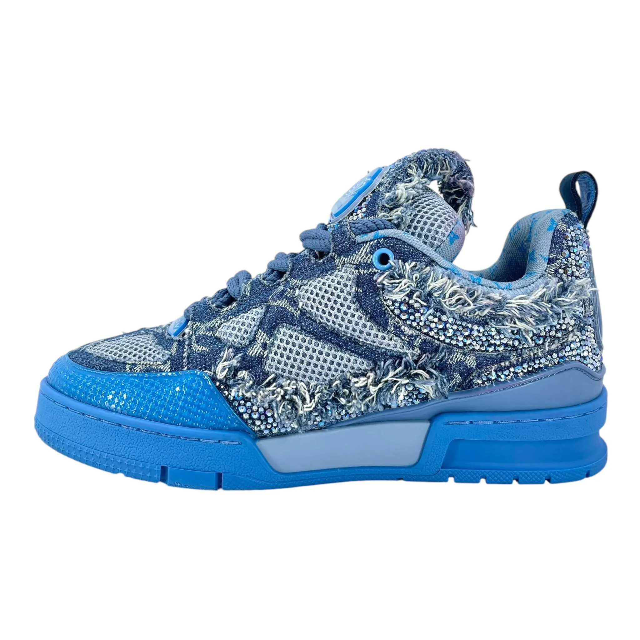 Louis Vuitton Skate Sneaker Blue Swarovski Monogram Pre-Owned