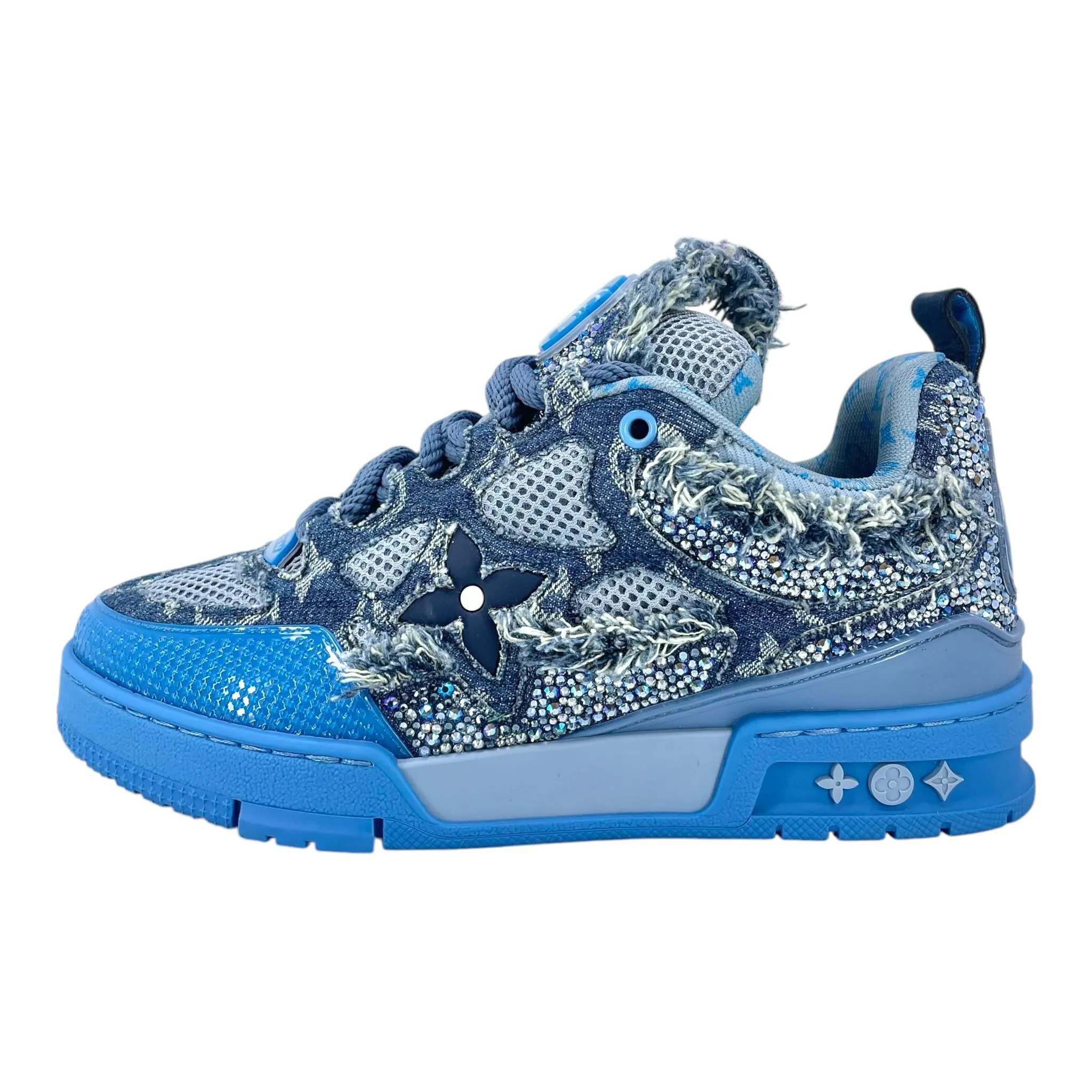 Louis Vuitton Skate Sneaker Blue Swarovski Monogram Pre-Owned