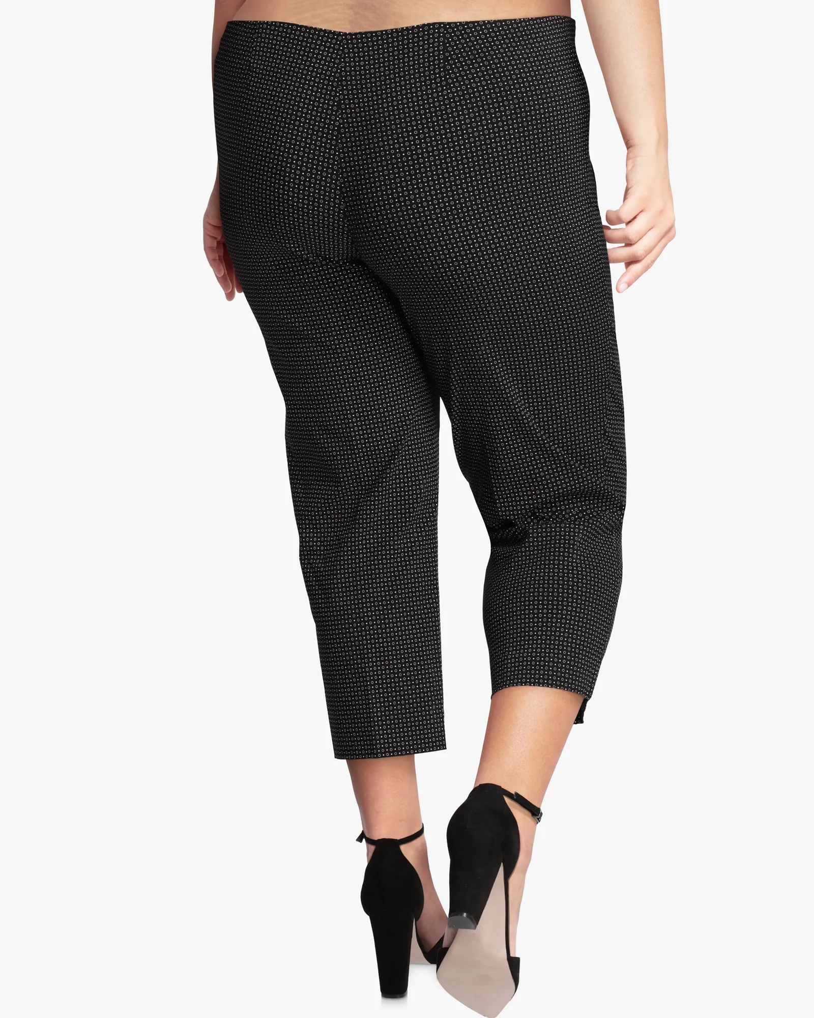 Madrid Pull-On Cropped Pants | Black / White