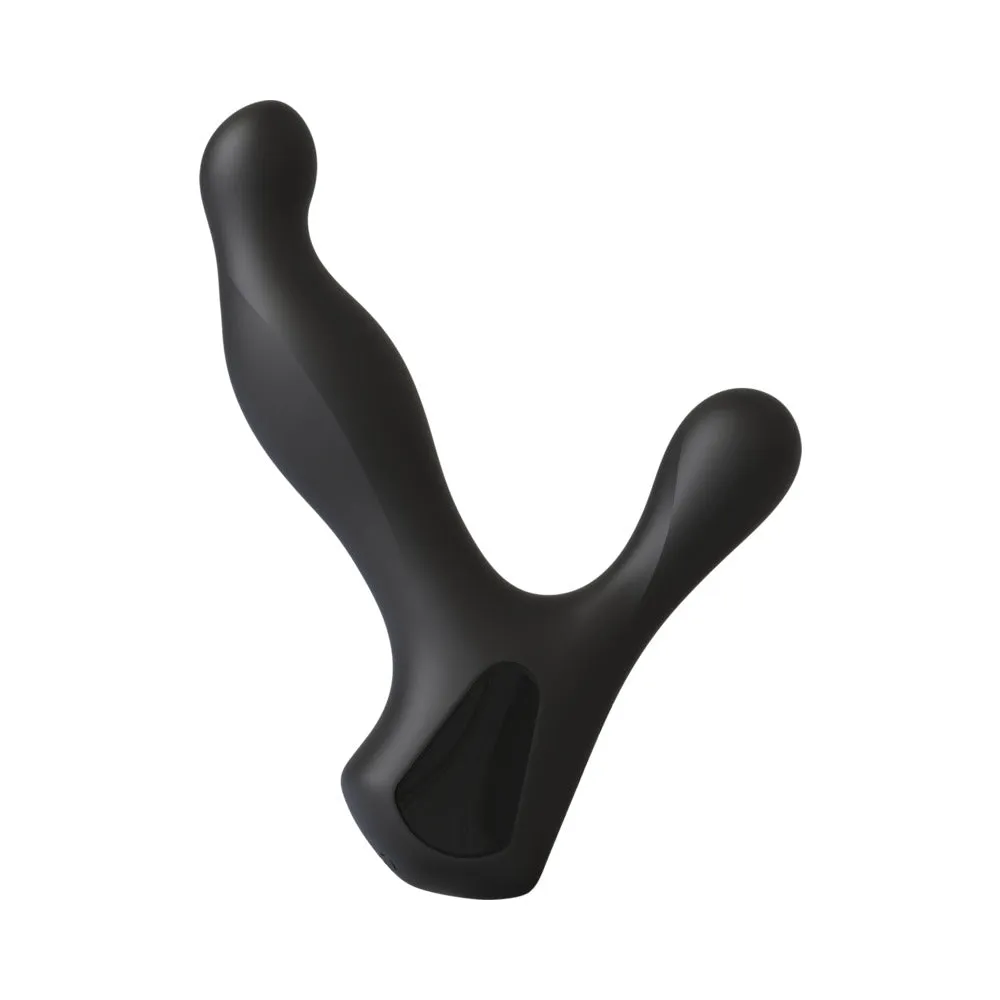 Merci Ultimate Rim Job Silicone Prostate Massager with Rotating Ridges Black
