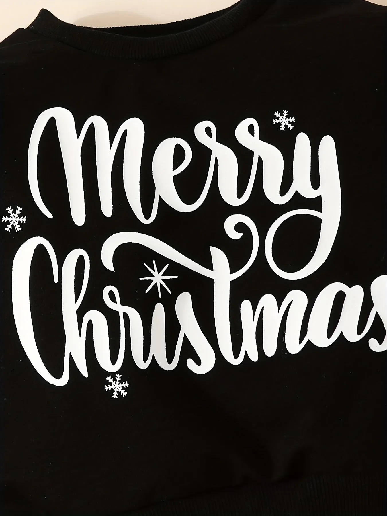 MERRY CHRISTMAS Cute 2pcs Party Outfits - Toddler Baby Girl's Long Sleeve Sweatshirt   Flared Trousers Outdoor Set