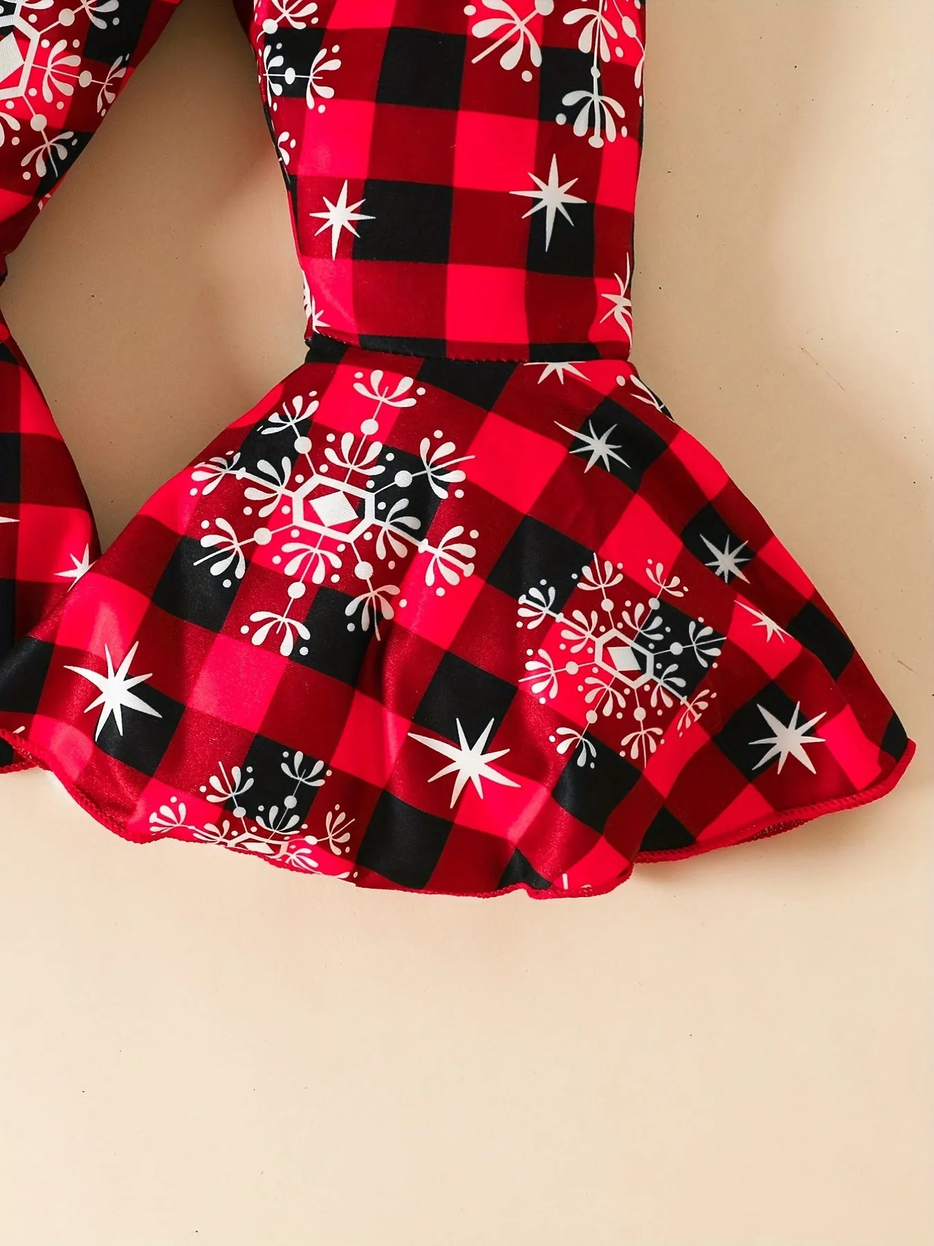 MERRY CHRISTMAS Cute 2pcs Party Outfits - Toddler Baby Girl's Long Sleeve Sweatshirt   Flared Trousers Outdoor Set