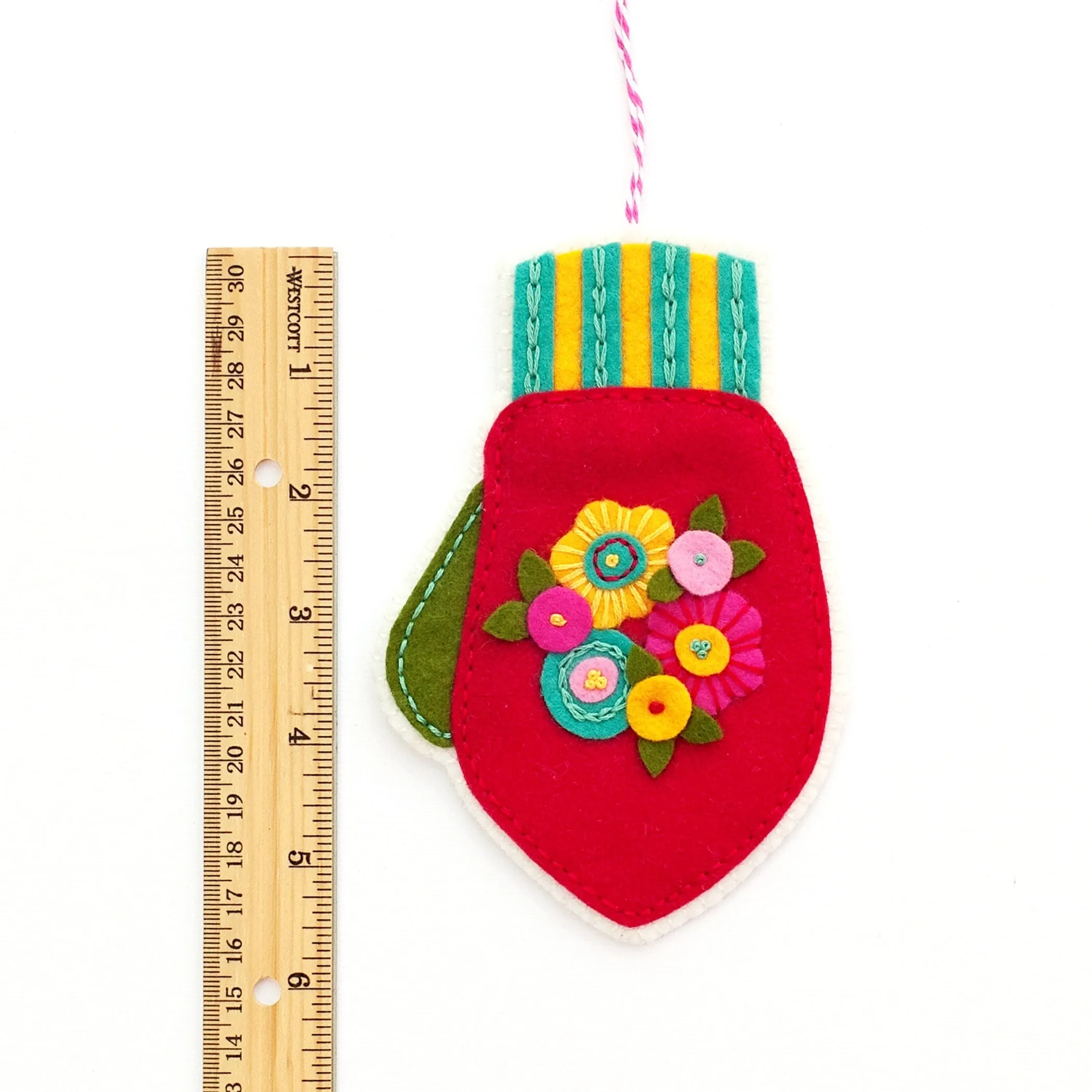 Mitten Wool Felt Ornament PDF Pattern