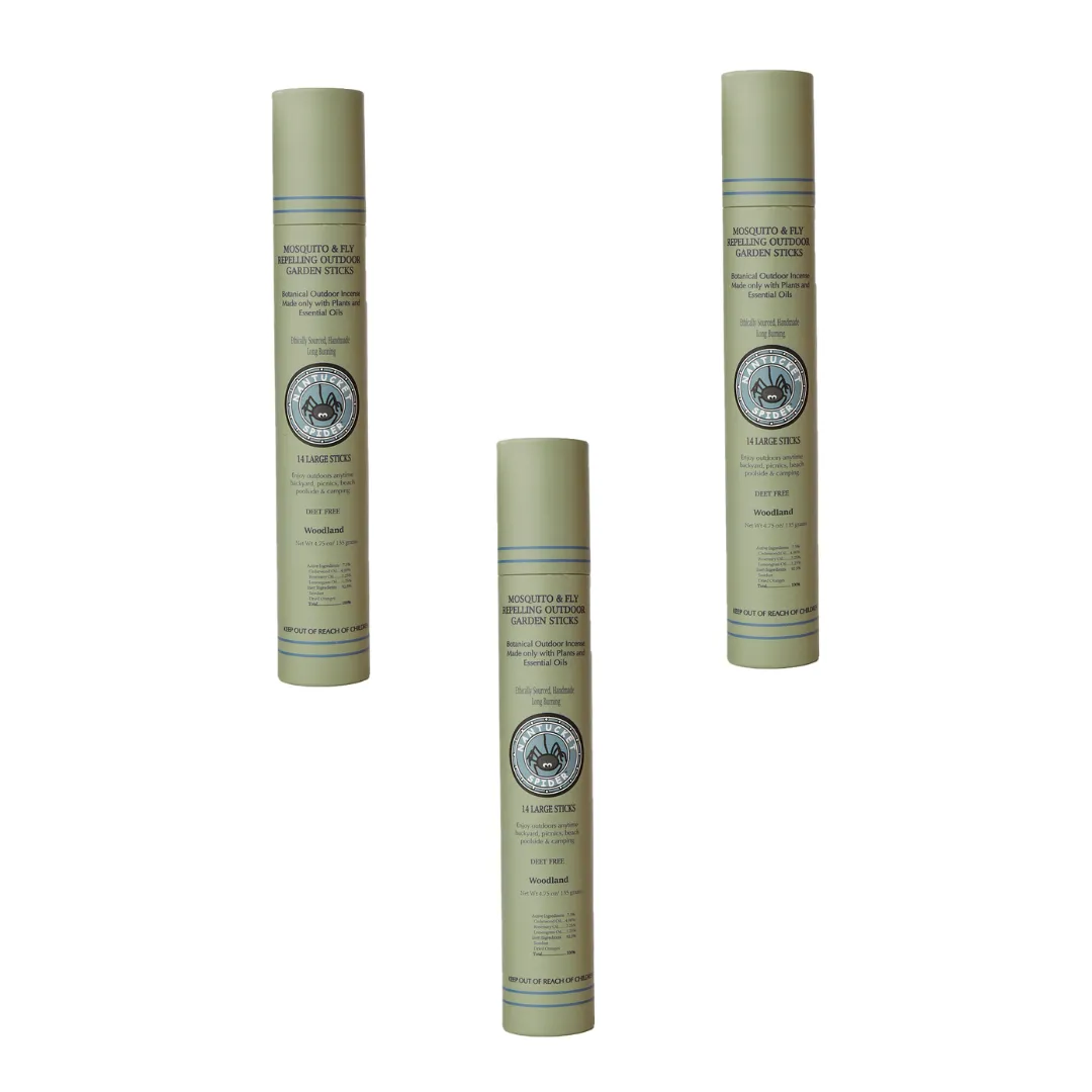 Multi Set: Mosquito & Fly Repelling Outdoor Garden Incense Sticks (14 Stick Tube) x 3