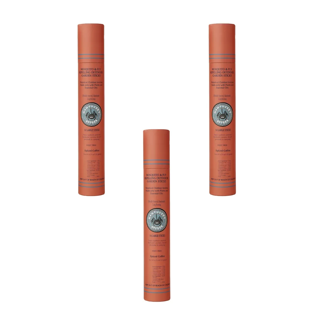 Multi Set: Mosquito & Fly Repelling Outdoor Garden Incense Sticks (14 Stick Tube) x 3