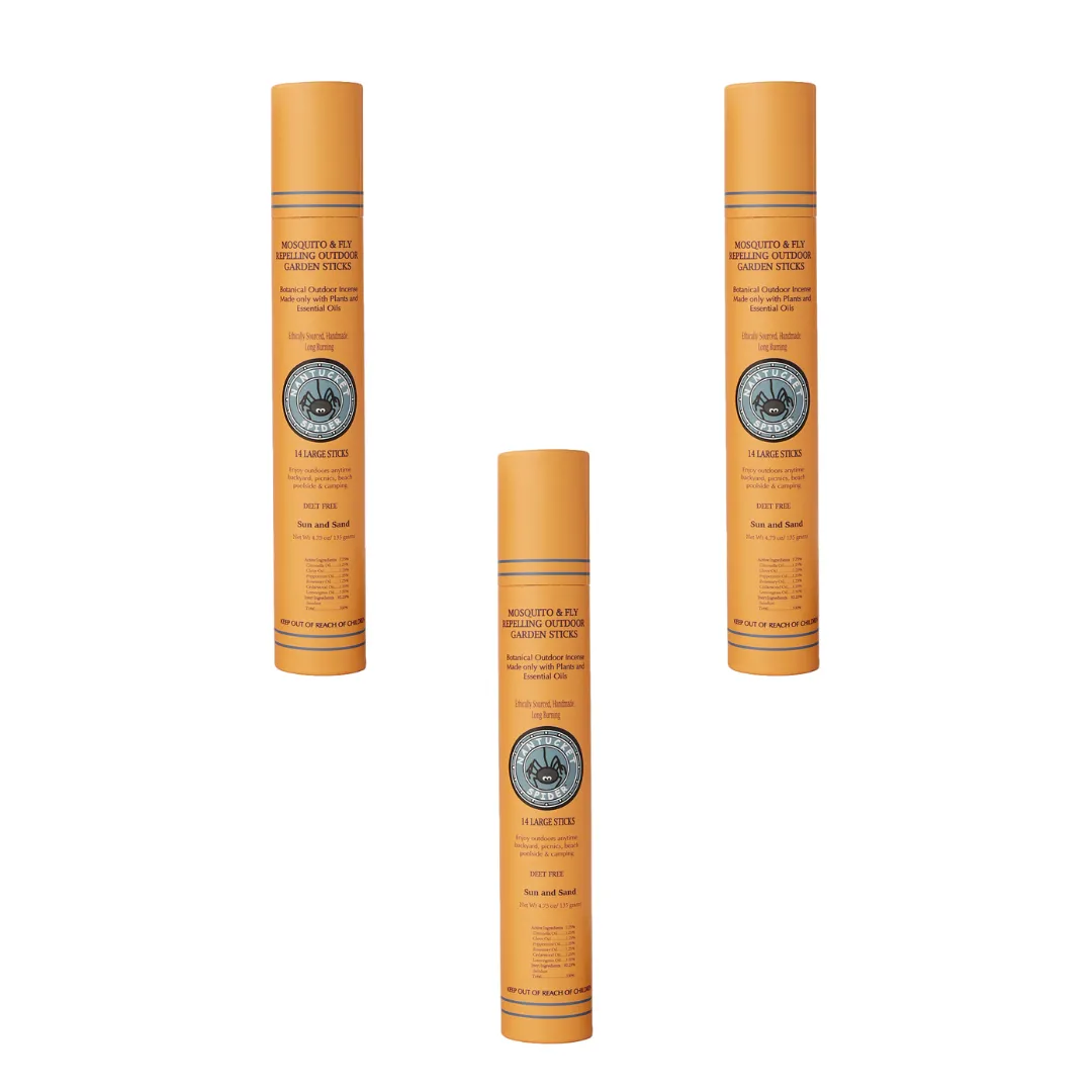Multi Set: Mosquito & Fly Repelling Outdoor Garden Incense Sticks (14 Stick Tube) x 3