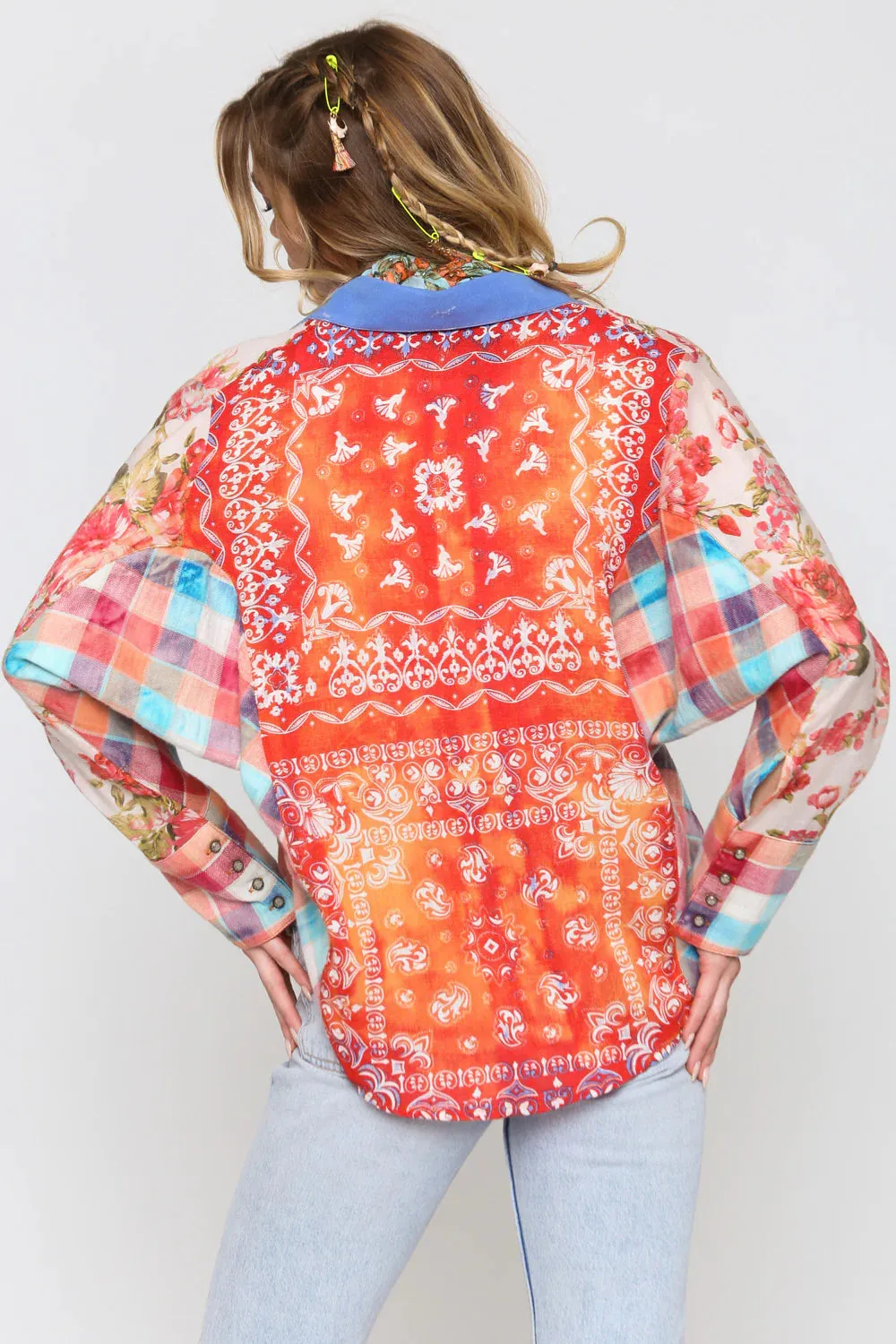 Multiple Print Colorful Shirt