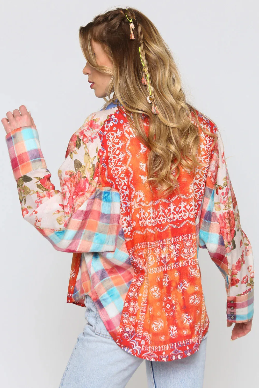 Multiple Print Colorful Shirt