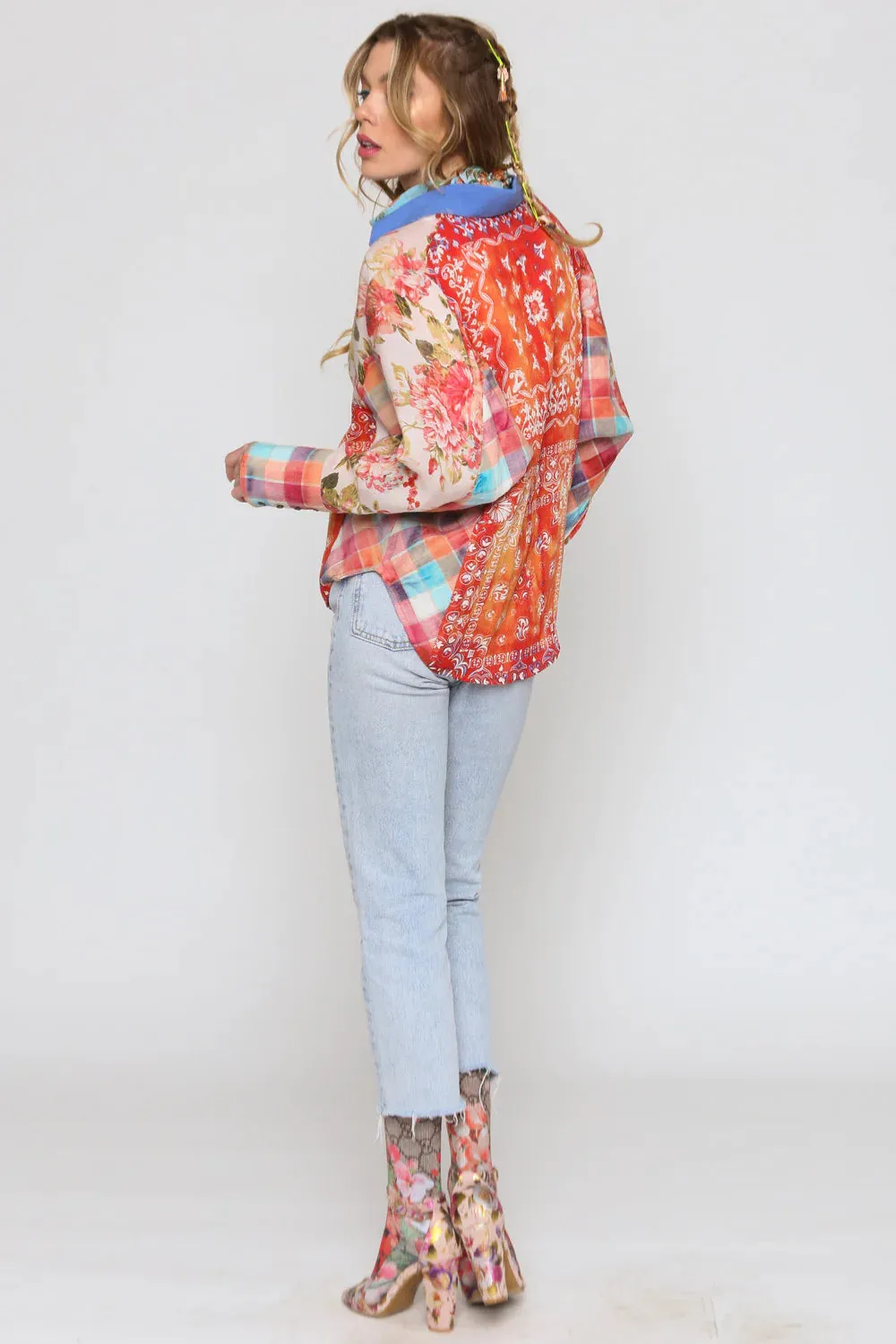 Multiple Print Colorful Shirt