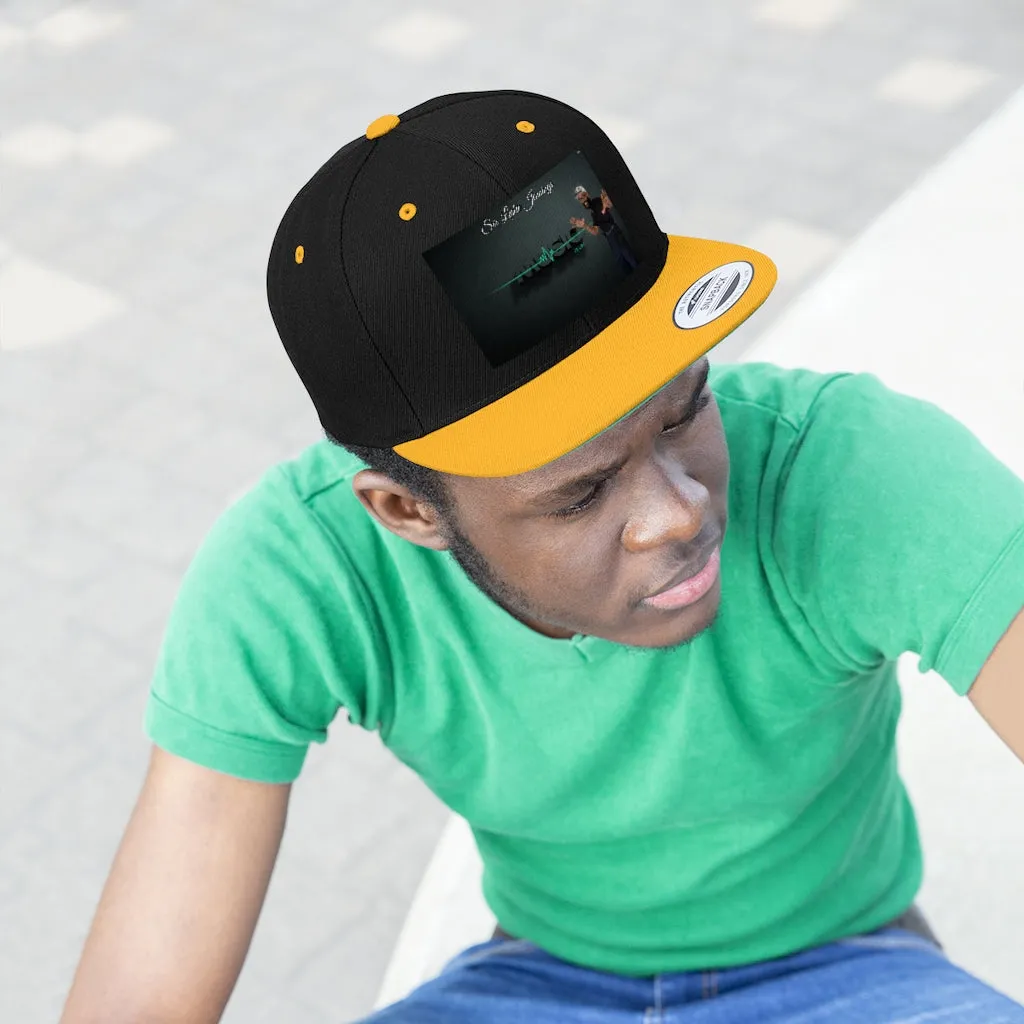 M.U.S.I.C. World HQ Unisex Flat Bill Hat