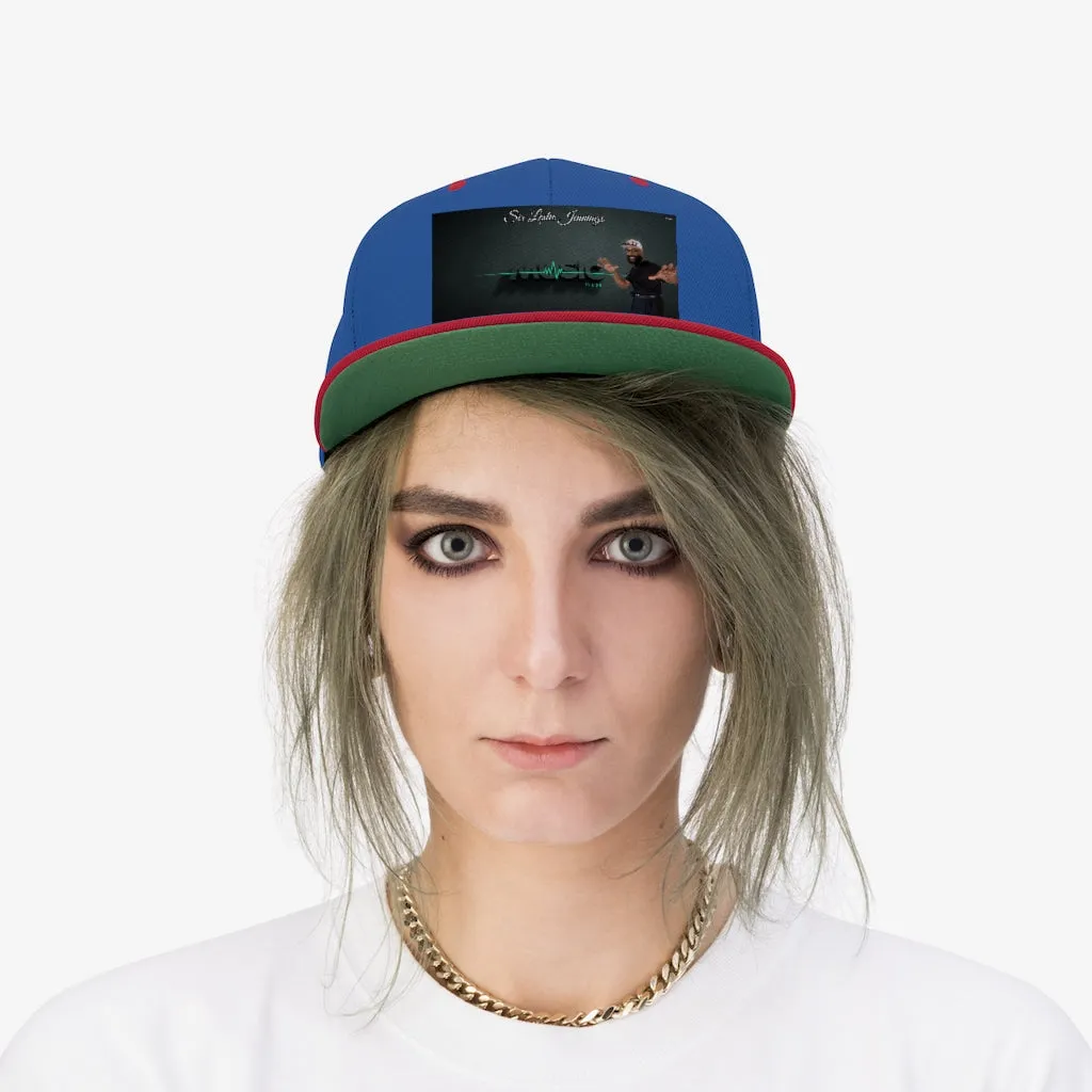 M.U.S.I.C. World HQ Unisex Flat Bill Hat