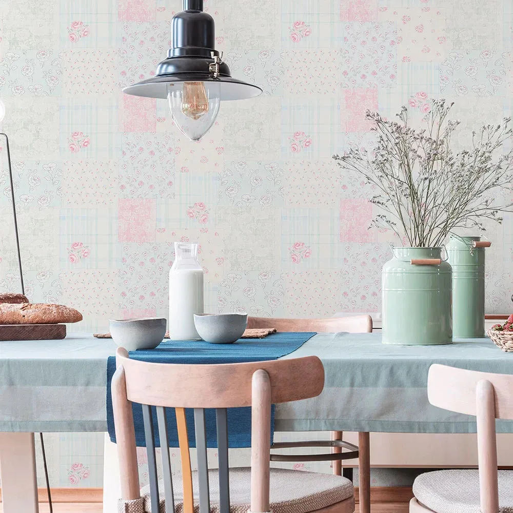 Patchwork Vintage Floral Blue/Pink MC61038