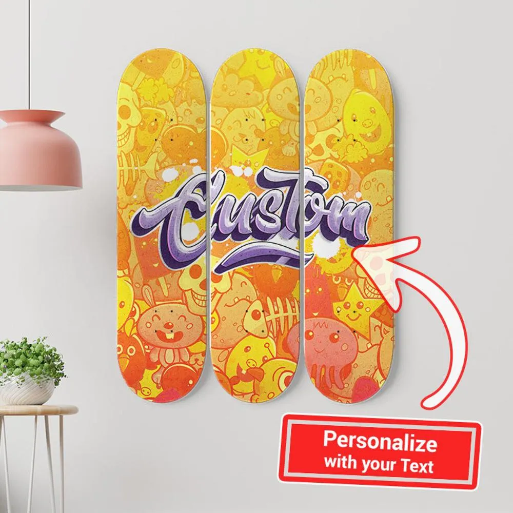 Personalized Awesome Graffiti Skateboard Wall Art