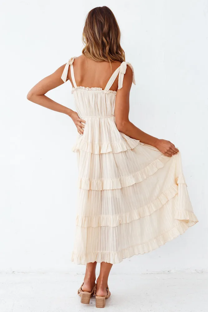 Petrichor Midi Dress Nude