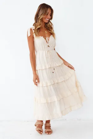 Petrichor Midi Dress Nude