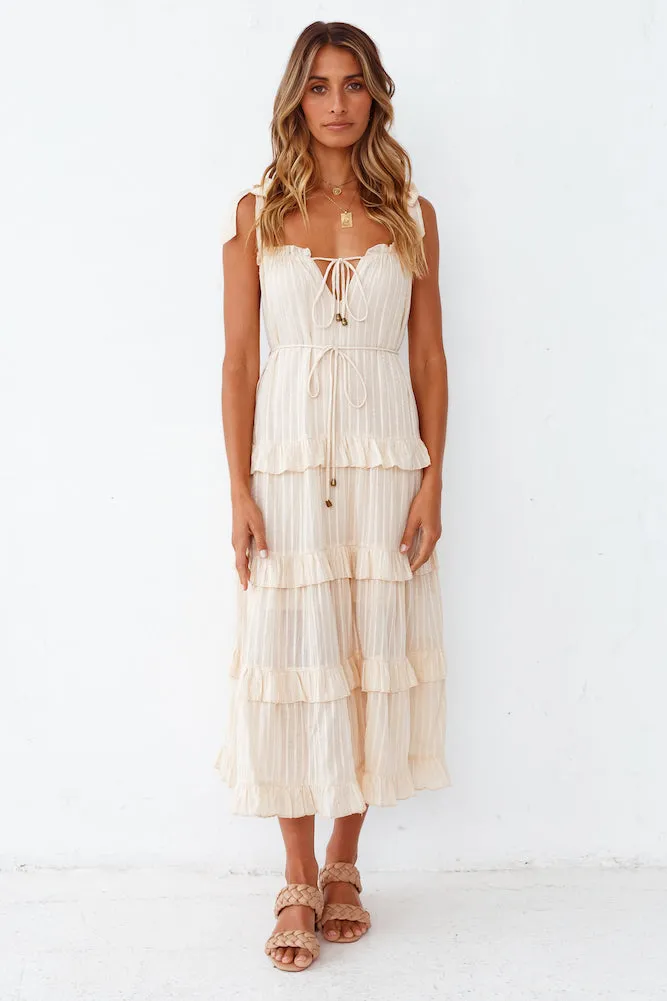 Petrichor Midi Dress Nude